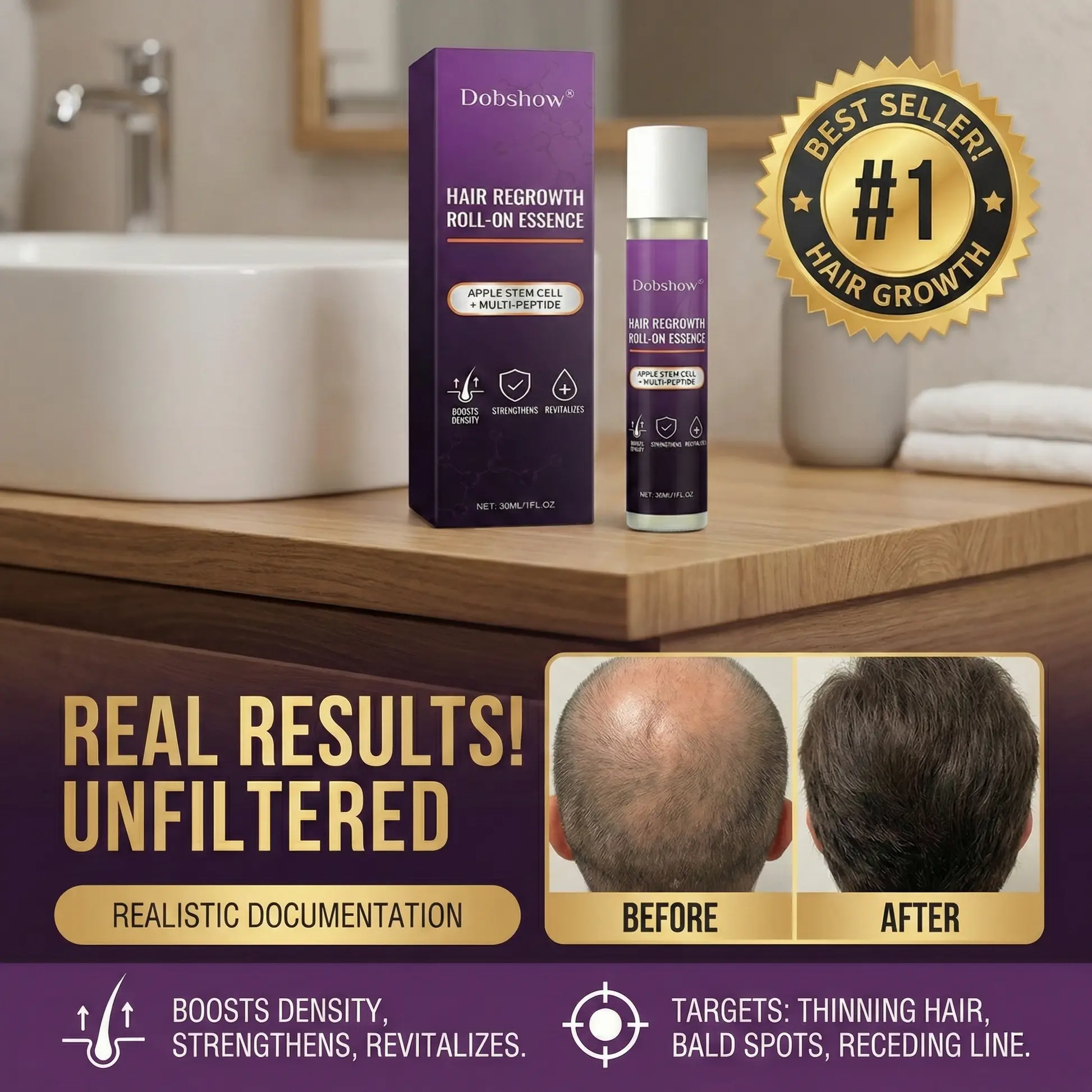 Roll-on esence Dobshow® péče o opětovný růst vlasů - Obrázek 2