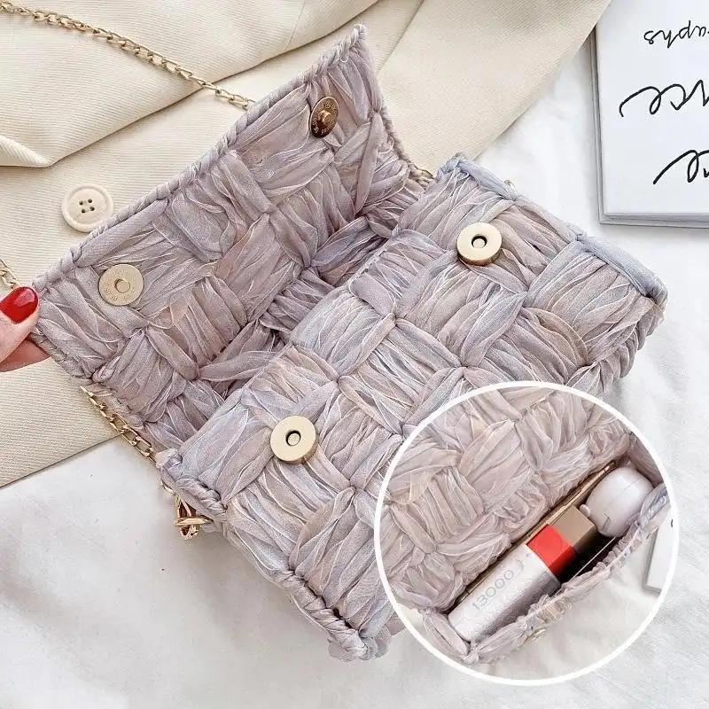 DIY sada květinové šifonové stuhy kabelky - Obrázek 4